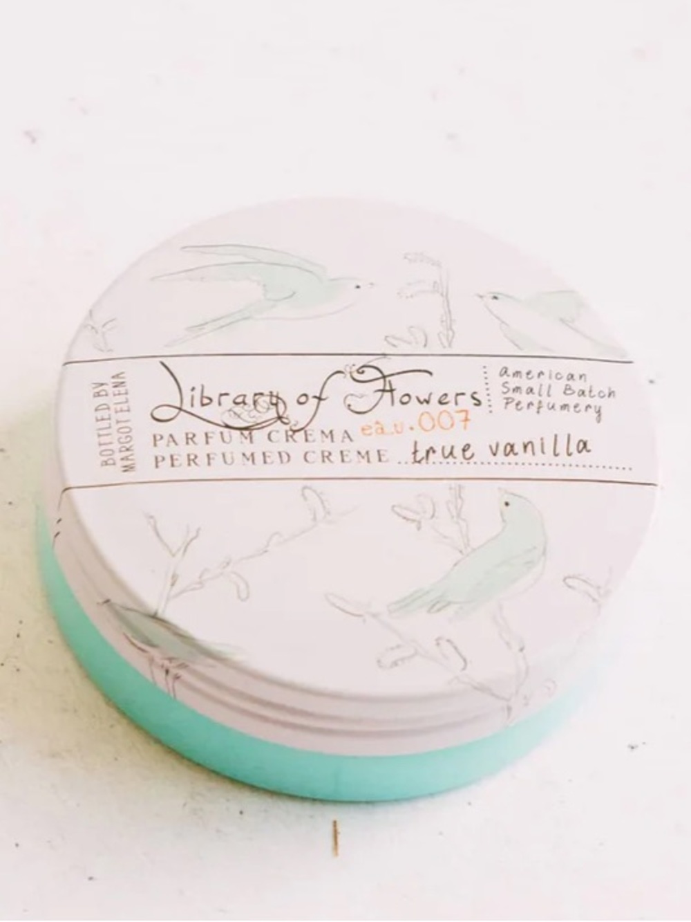 LIBRARY OF FLOWERS TRUE VANILLA PARFUM CREMA 2.5oz BRAND NEW/SEALED